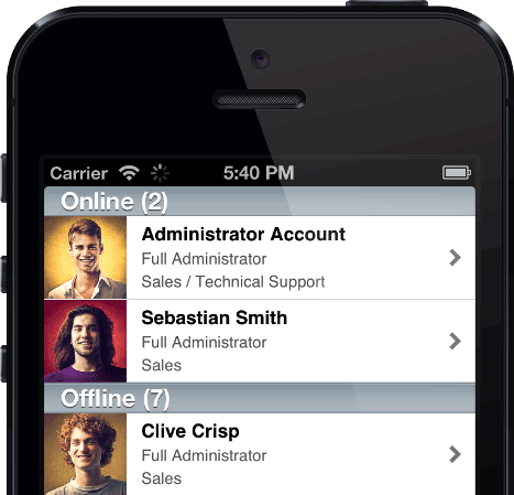Chatstack iPhone App - Online Operators