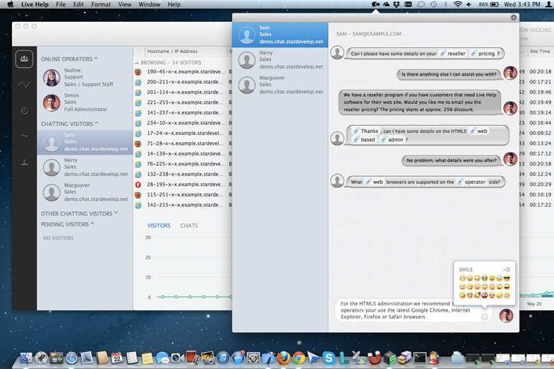 Live Help Web App - Mac OS X